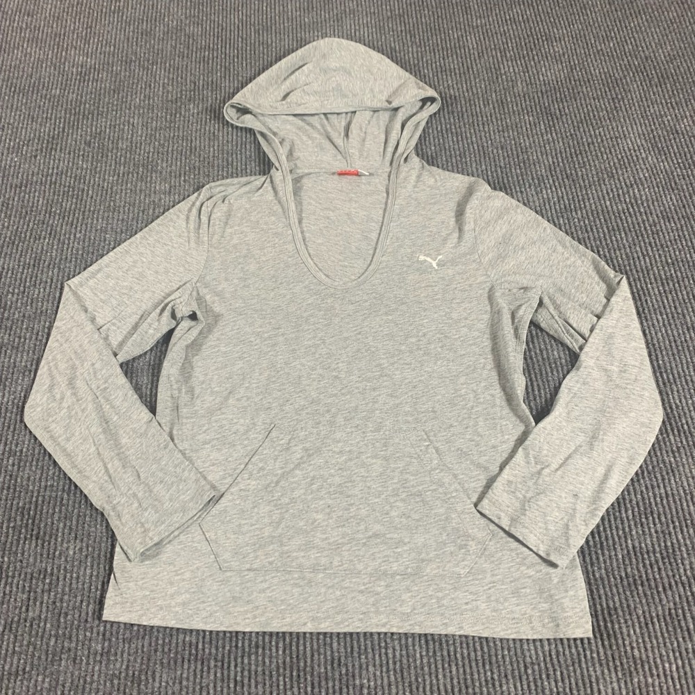 Puma Hoodie Girls XL Sweatshirt Lightweight Pockets Soccer School Embroidered‎